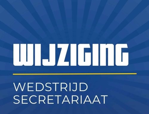 Wijziging wedstrijdsecretariaat