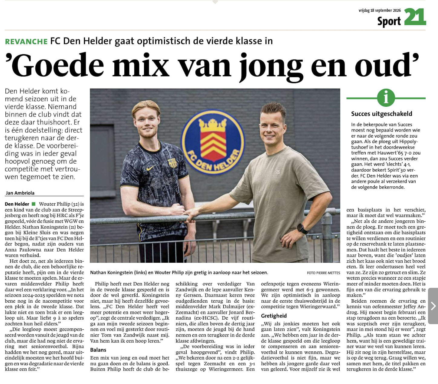 Goede mix van jong en oud!