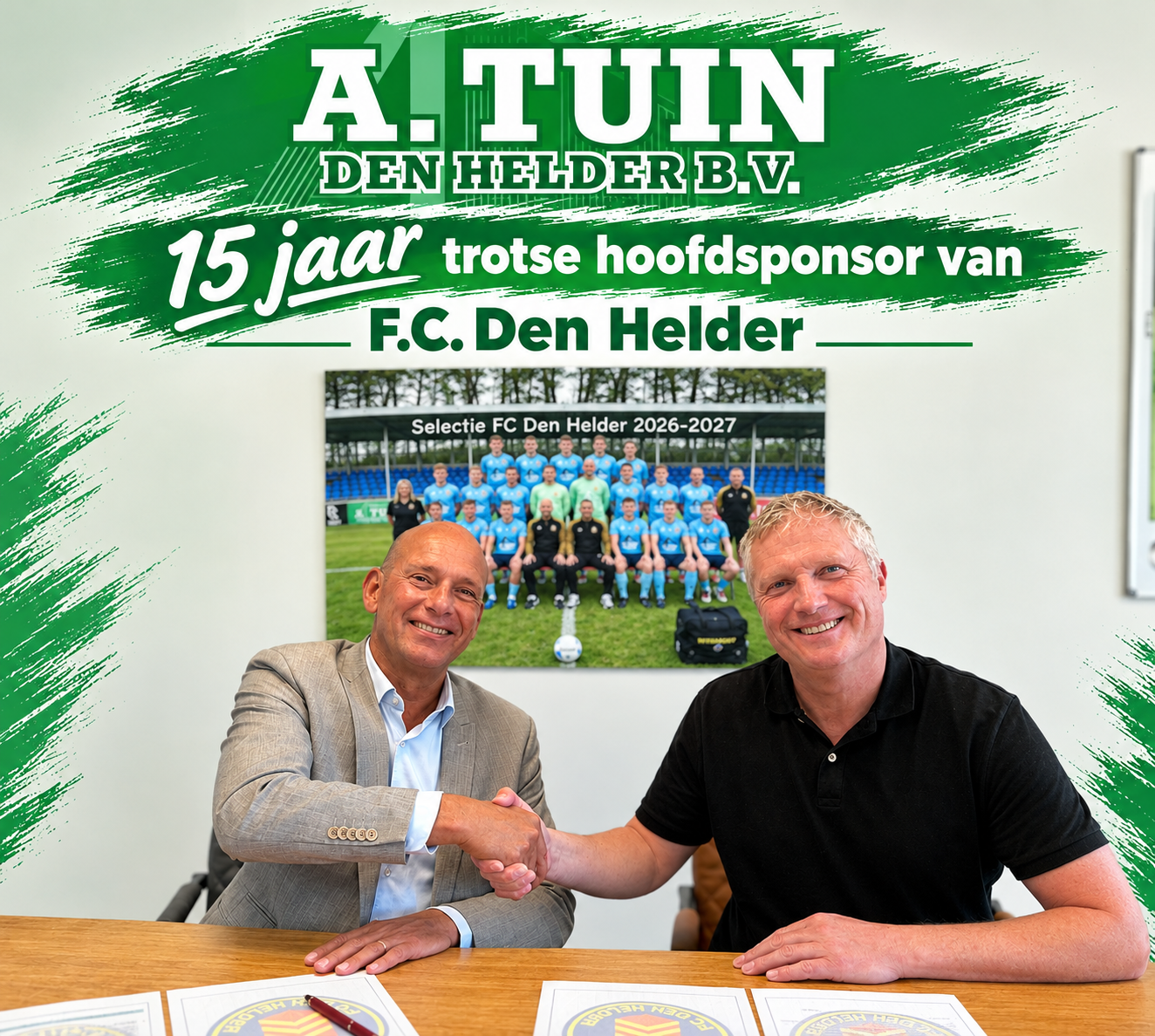 FC Den Helder en Aannemingsbedrijf A.Tuin BV verlengen sponsorovereenkomst!